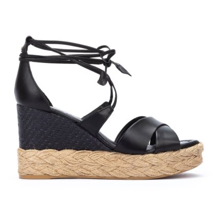 Women's Pikolinos RONDA Wedge Sandals Black | NZ K389A57